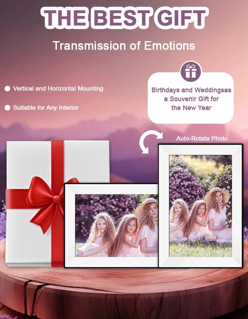 Uhale Digital Picture Frame 10.1 Inch 32GB Smart WiFi Smart digital photo frame with 1280x800 IPS HD Touch Screen Christmas Gift - Velvet Haven