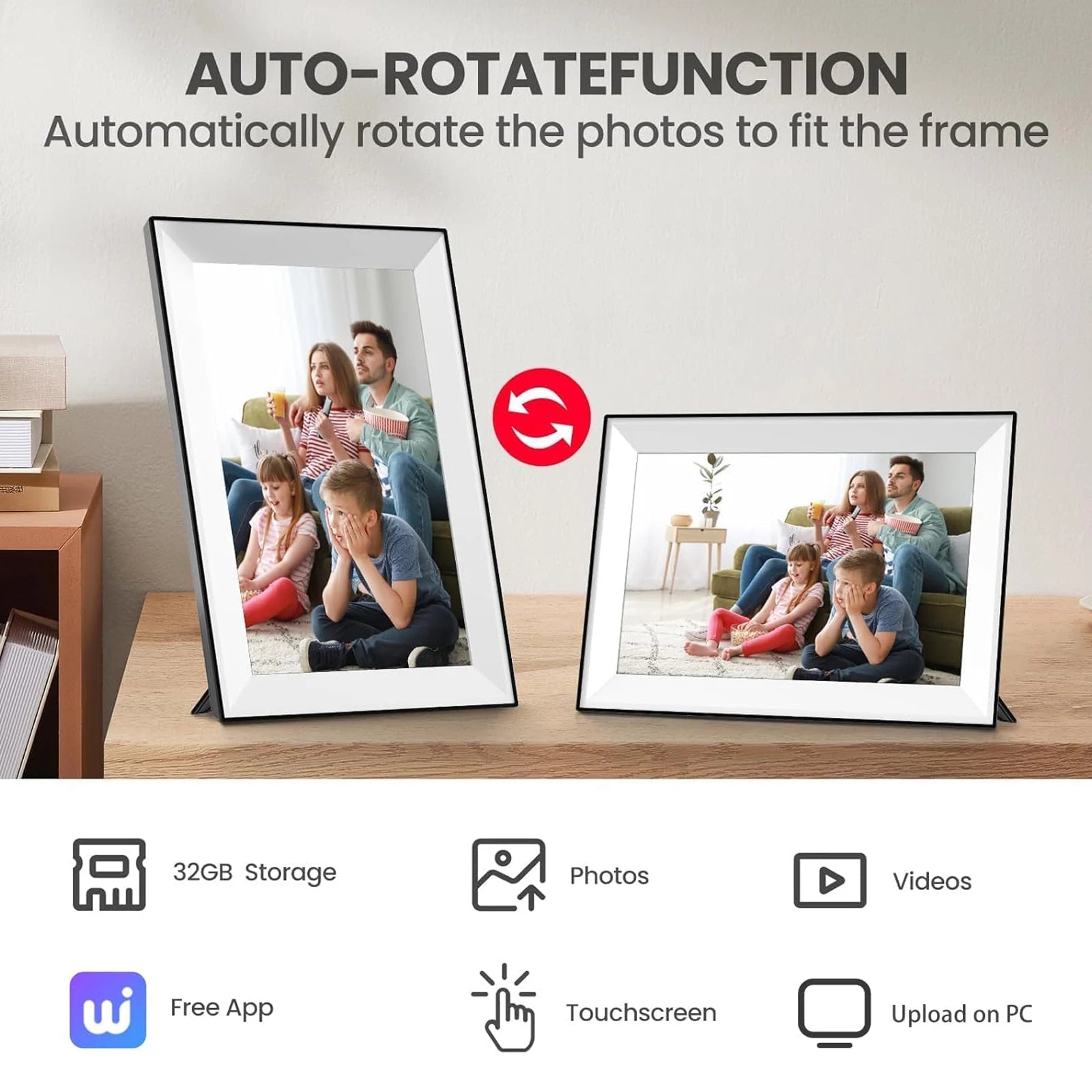 Uhale Digital Picture Frame 10.1 Inch 32GB Smart WiFi Smart digital photo frame with 1280x800 IPS HD Touch Screen Christmas Gift - Velvet Haven