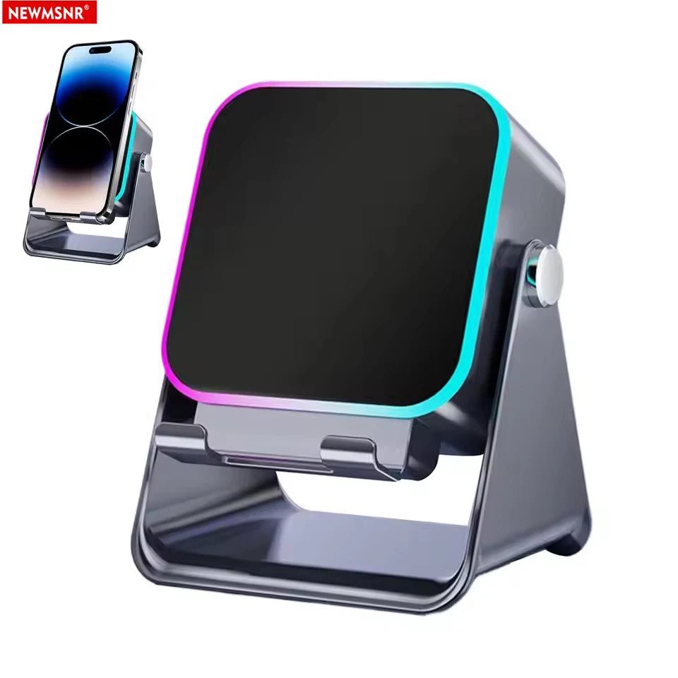 (upgraded)5 In 1 Auto-induction 5000mAh Wireless Induction Speaker 8 RGB Lights HIFI Sound Portable Bluetooth Phone Holder Gifts - Velvet Haven