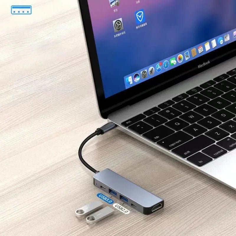 USB C Hub to 4K HDMI-Compatible USB 3.0 2.0 Type C PD Charging Dock for MacBook iPad Samsung S10 Dex TV Mouse Keyboard U Disk - Velvet Haven