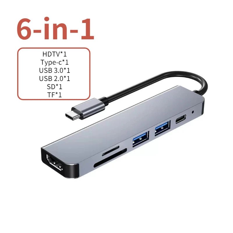 USB C Hub to 4K HDMI-Compatible USB 3.0 2.0 Type C PD Charging Dock for MacBook iPad Samsung S10 Dex TV Mouse Keyboard U Disk - Velvet Haven