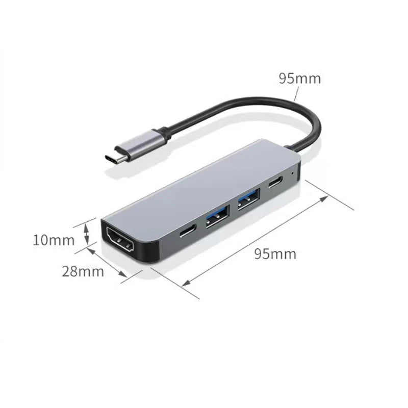 USB C Hub to 4K HDMI-Compatible USB 3.0 2.0 Type C PD Charging Dock for MacBook iPad Samsung S10 Dex TV Mouse Keyboard U Disk - Velvet Haven