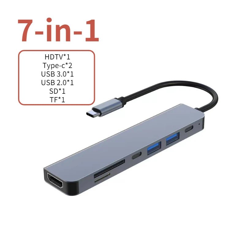 USB C Hub to 4K HDMI-Compatible USB 3.0 2.0 Type C PD Charging Dock for MacBook iPad Samsung S10 Dex TV Mouse Keyboard U Disk - Velvet Haven
