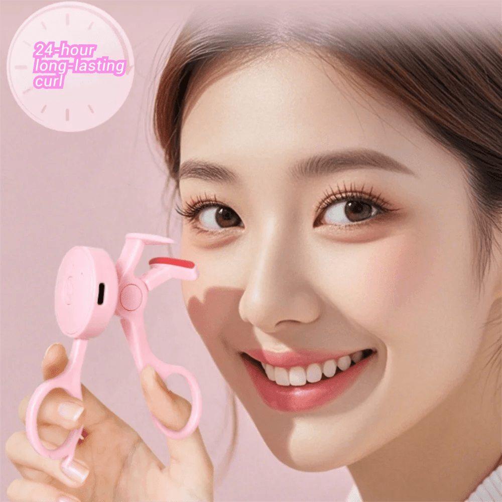 USB Rechargeable Heated Eyelash Curler with 3 Temperature Levels - Velvet Haven