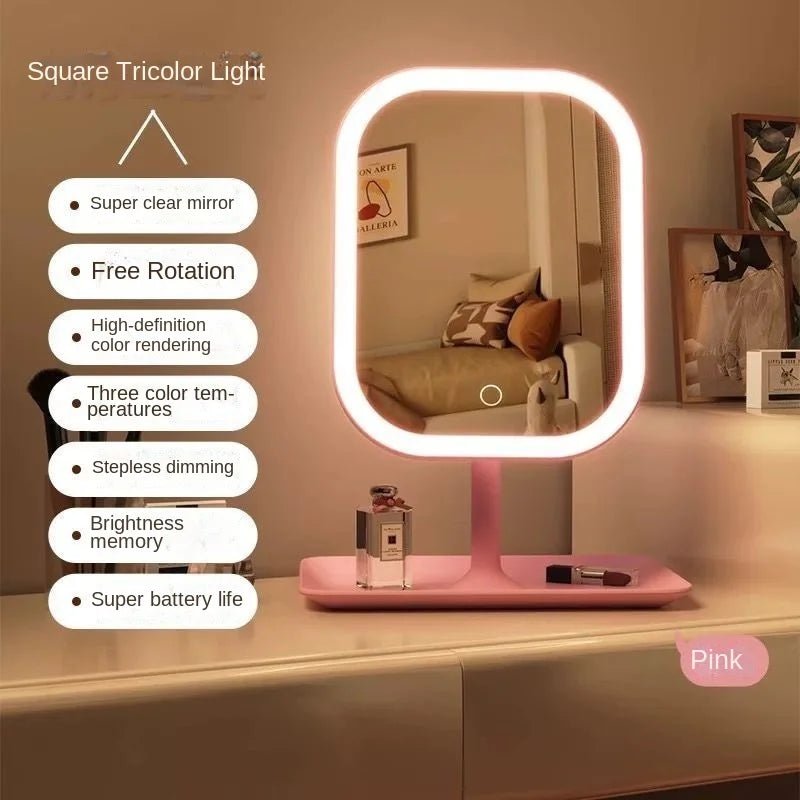 USB Rechargeable LED Vanity Mirror with Touch Control - Velvet Haven