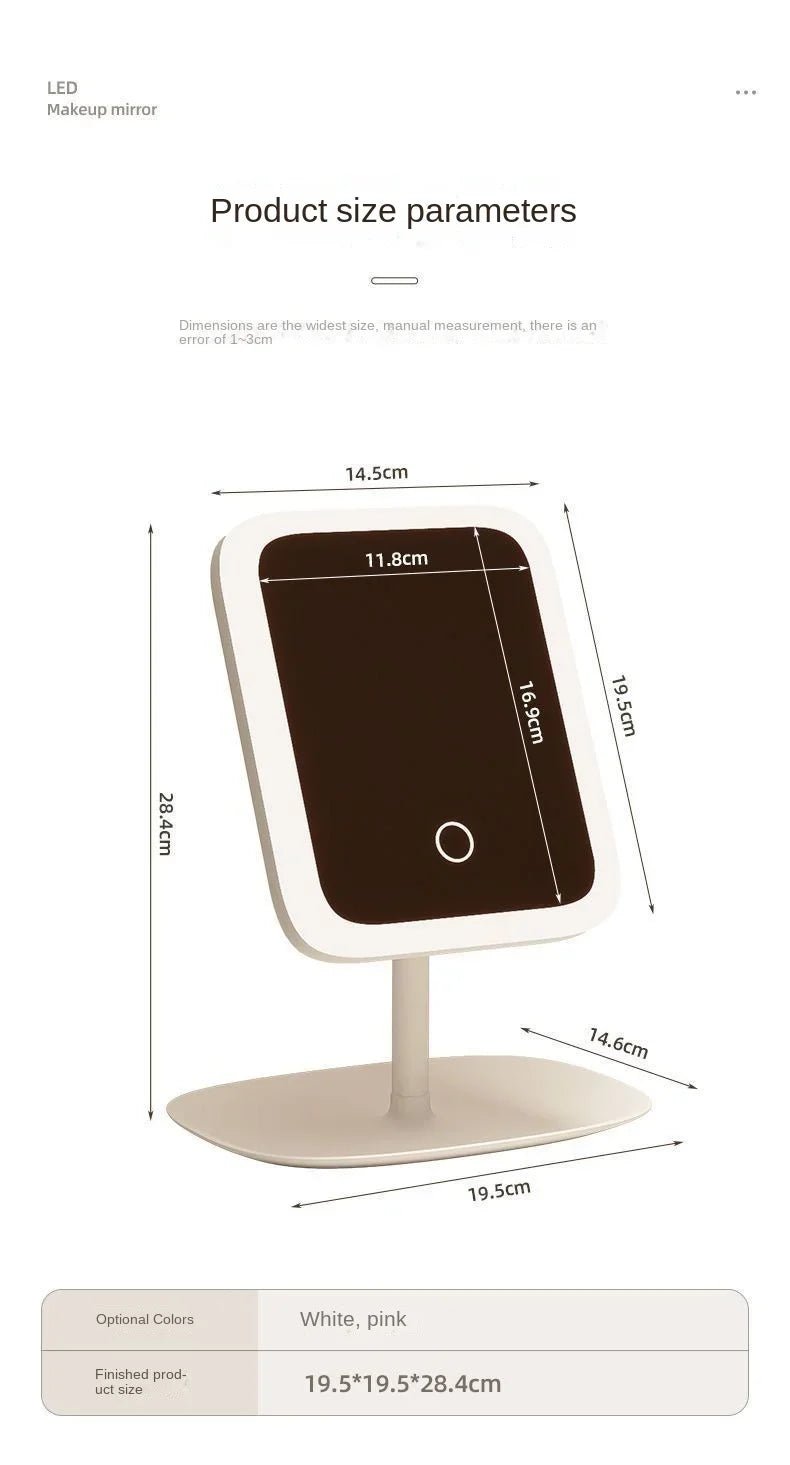 USB Rechargeable LED Vanity Mirror with Touch Control - Velvet Haven