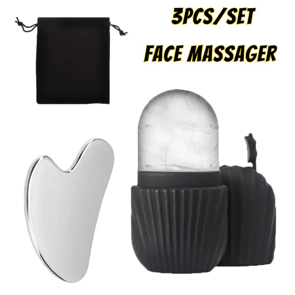 Velvet Haven Ice Face Roller & Gua Sha Facial Massage Tool, 1 or 3 Pc - Velvet Haven