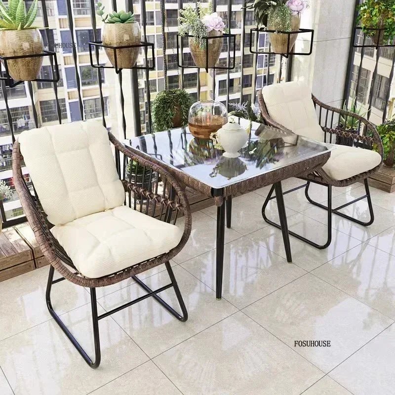 Velvet Haven Modern Metal Patio Dining Table and Chairs Set - Velvet Haven