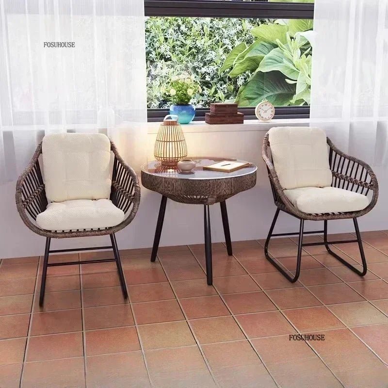 Velvet Haven Modern Metal Patio Dining Table and Chairs Set - Velvet Haven