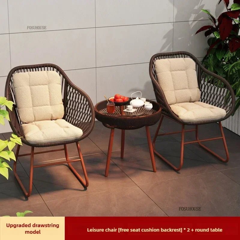 Velvet Haven Modern Metal Patio Dining Table and Chairs Set - Velvet Haven