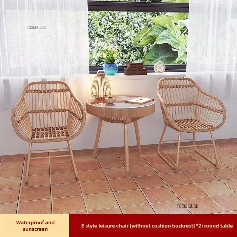 Velvet Haven Modern Metal Patio Dining Table and Chairs Set - Velvet Haven
