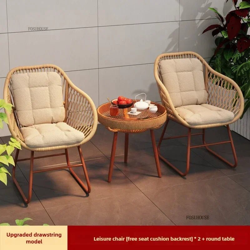 Velvet Haven Modern Metal Patio Dining Table and Chairs Set - Velvet Haven