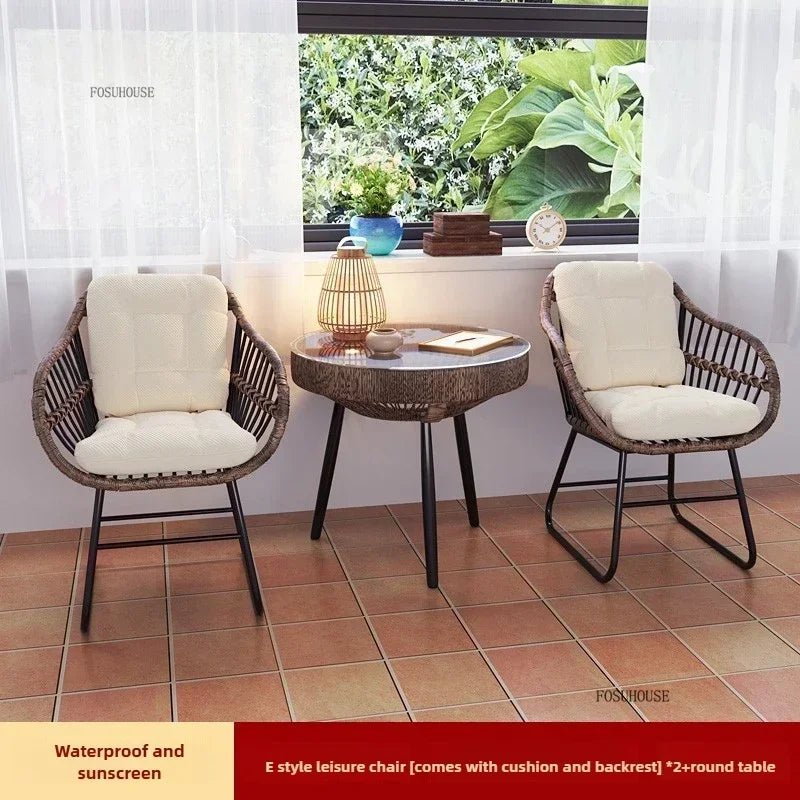 Velvet Haven Modern Metal Patio Dining Table and Chairs Set - Velvet Haven