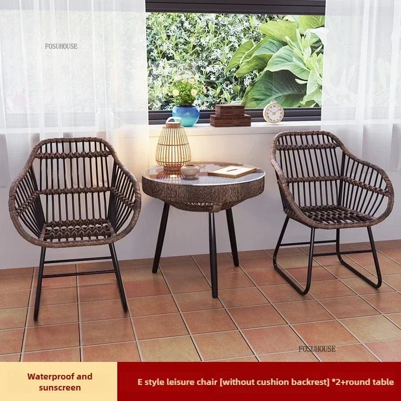 Velvet Haven Modern Metal Patio Dining Table and Chairs Set - Velvet Haven