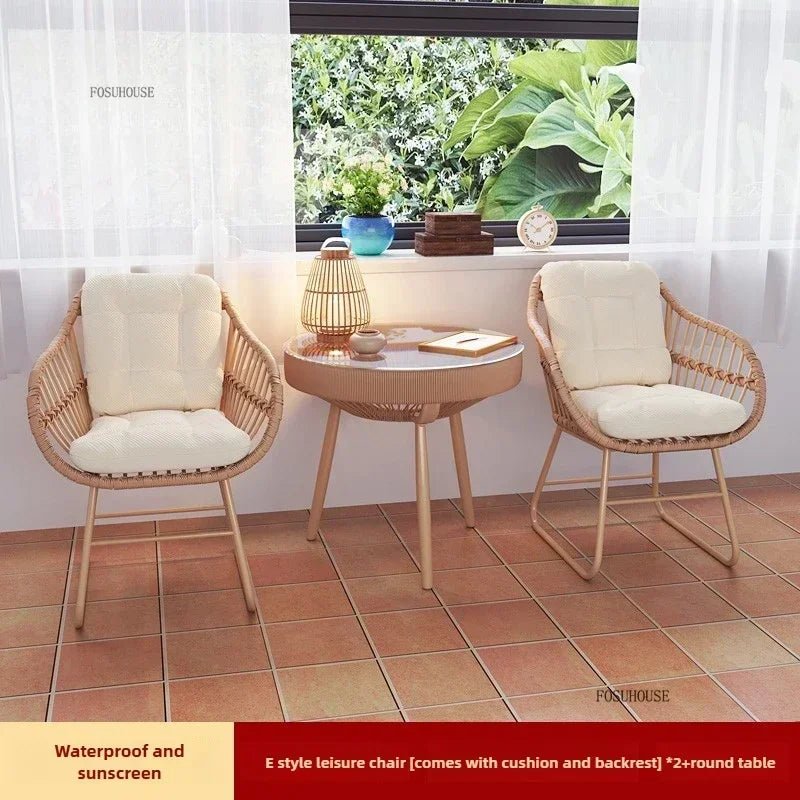 Velvet Haven Modern Metal Patio Dining Table and Chairs Set - Velvet Haven