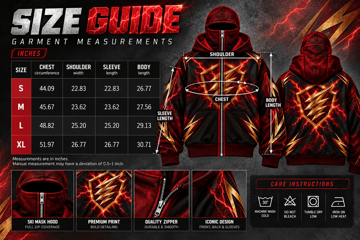 VelvetHavenFinds™ ThunderStrike Full-Zip Ski Mask Hoodie – Burgundy & Black - Velvet Haven — view 5