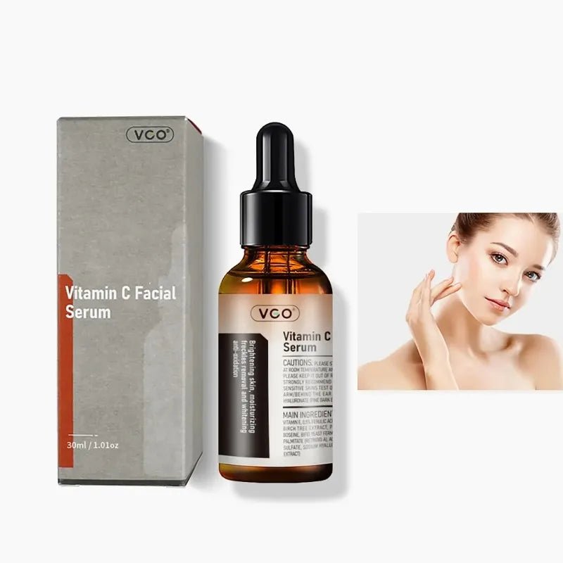 VGO Vitamin C E Facial Serum with Hyaluronic Acid: Reduces Dark Spots Brighten Nourish Skin Care Facial Serum for All Skin Types - Velvet Haven