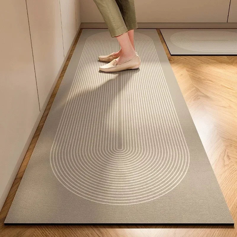 Wabi-Sabi Diatomite Kitchen Floor Mat – Non-Slip & Absorbent - Velvet Haven