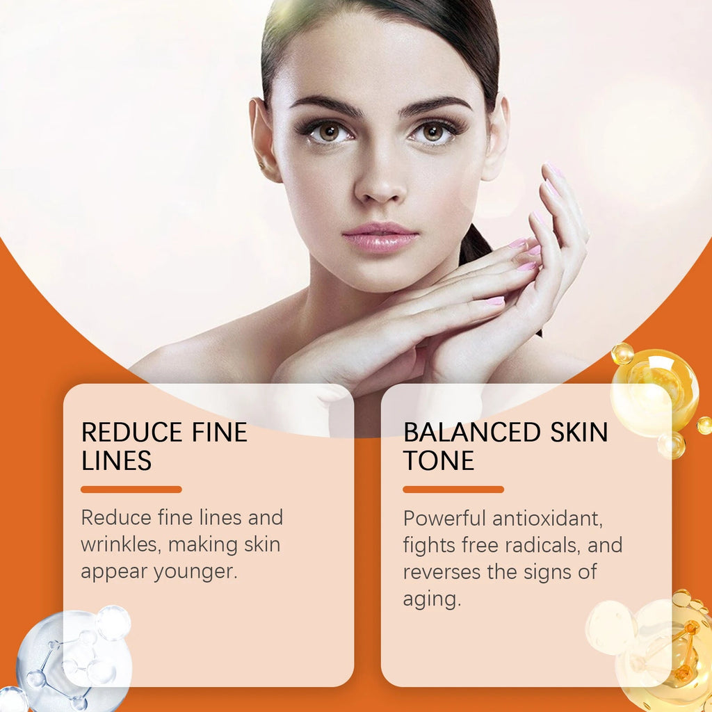 Vitamin C Facial Essence Fade Dark Spots Eliminate Freckles Acne Marks Repair Smooth Skin Care Hyaluronic Acid Brightening Serum - Velvet Haven