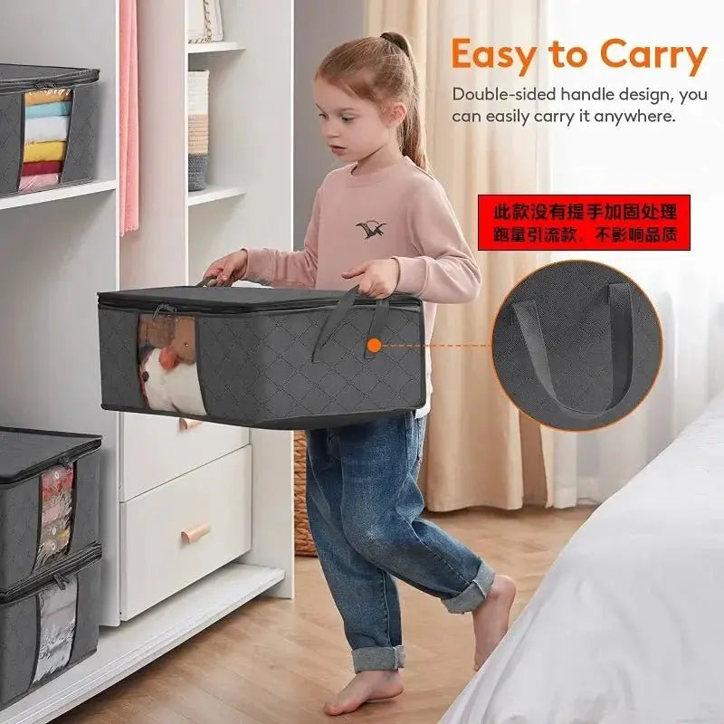 Wardrobe organizer clothes Blanket Storage Closet Laundry Organizers and Storages Clothes Storage Bag Foldable Storages Wardrobe - Velvet Haven