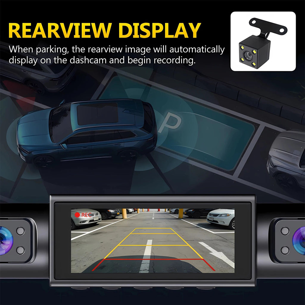 WIFI 4-Channel Car DVR Dash Cam With 4 Cameras Full HD 1080P Video Recorder Night Vision Black Box Cabin Camera 24H Parking - Velvet Haven