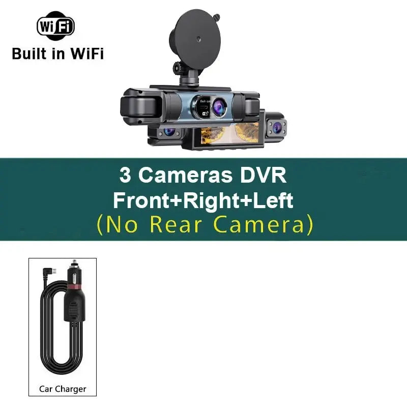 WIFI 4-Channel Car DVR Dash Cam With 4 Cameras Full HD 1080P Video Recorder Night Vision Black Box Cabin Camera 24H Parking - Velvet Haven