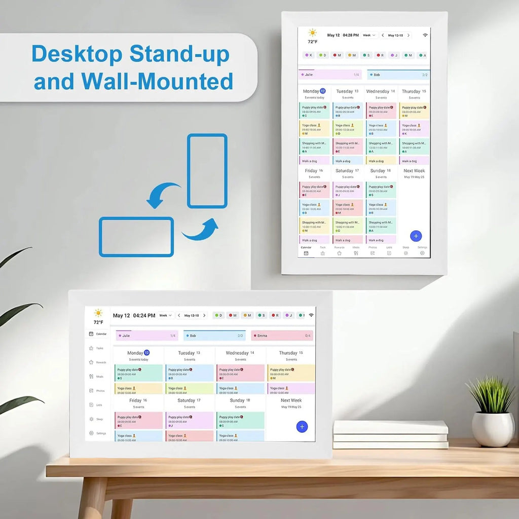 WiFi Smart Digital Calendar 15.6 Inch 1080P HD Touchscreen App Control Interactive Electronic Calendar DIY Planner Picture Frame - Velvet Haven