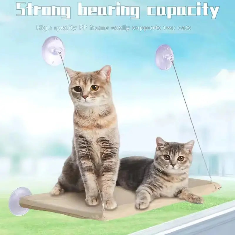 Winter Cat Window Hanging Hammock Bed Suction Cup Space Saving All Seasons Easy Install Pet Bed Cat Climbing Frame - Velvet Haven