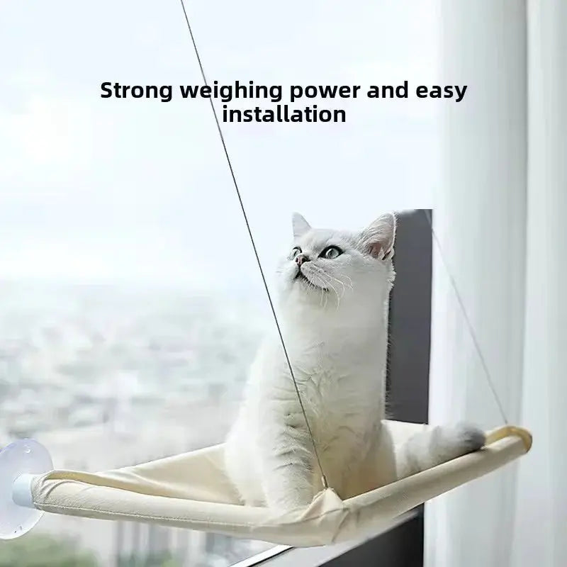 Winter Cat Window Hanging Hammock Bed Suction Cup Space Saving All Seasons Easy Install Pet Bed Cat Climbing Frame - Velvet Haven