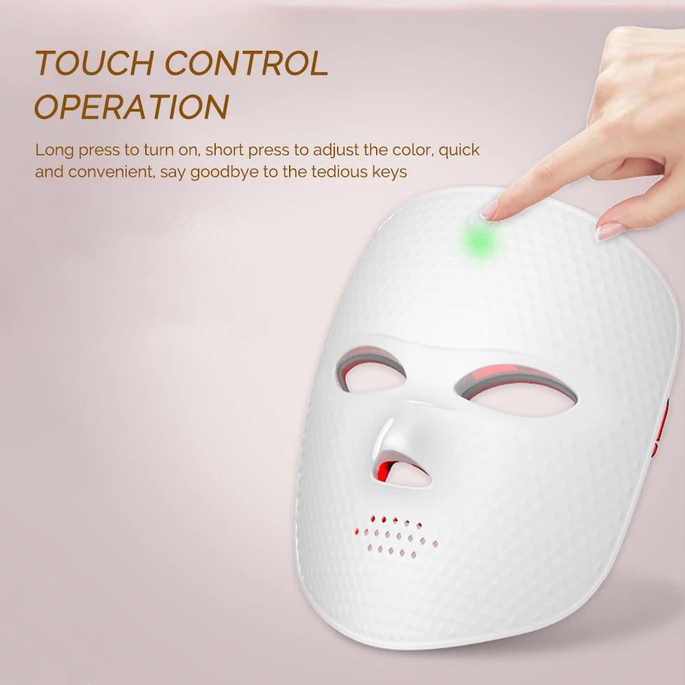 7-Color LED Light Therapy Face Mask – Wireless Rechargeable Beauty Mask - Velvet Haven