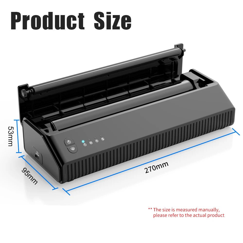 Wireless Tattoo Transfer Machine Bluetooth Stencil Transfer Printer Portable Thermal Printing Copier 10PCS Tattoo Paper Provide - Velvet Haven