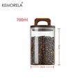 Airtight Glass Storage Jar with Bamboo Lid for Pantry - Velvet Haven