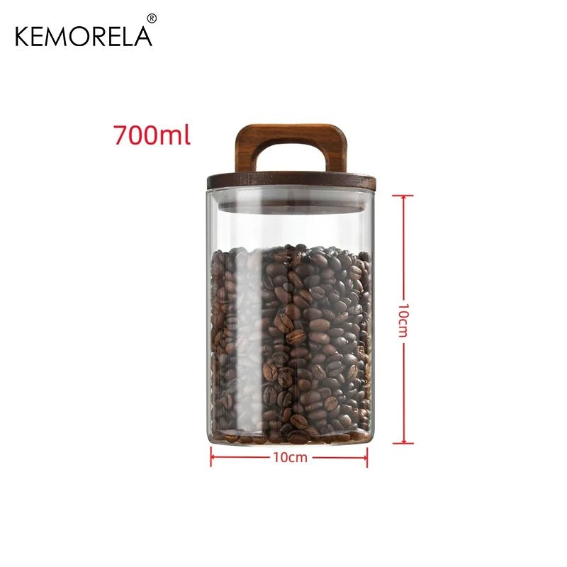 Airtight Glass Storage Jar with Bamboo Lid for Pantry - Velvet Haven