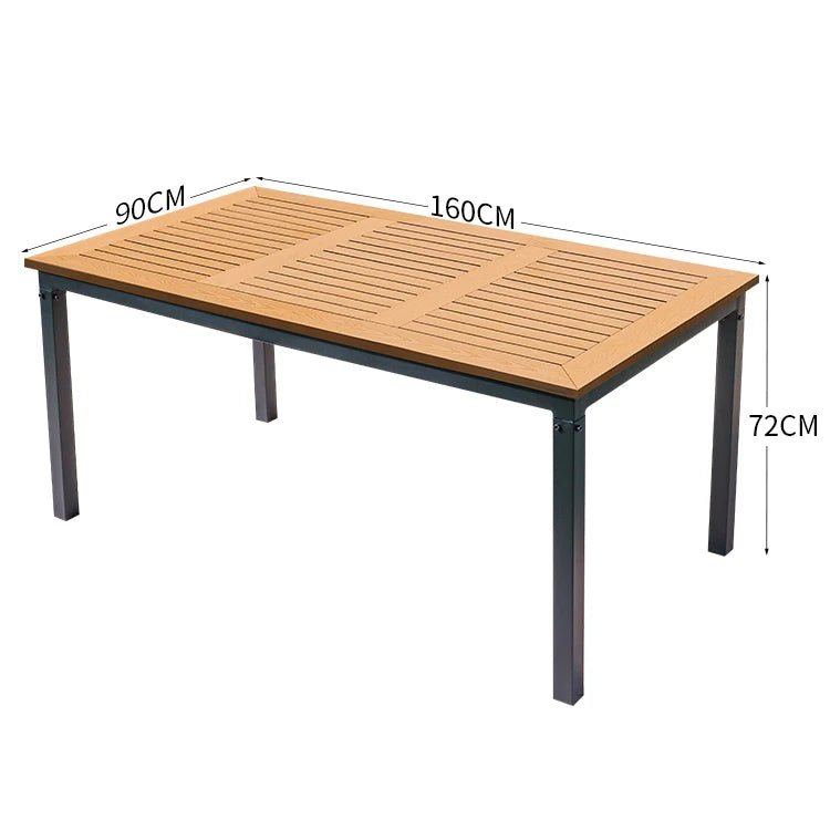 Wood Outdoor Dining Table and Chair Patio Set - Velvet Haven