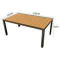 Wood Outdoor Dining Table and Chair Patio Set - Velvet Haven