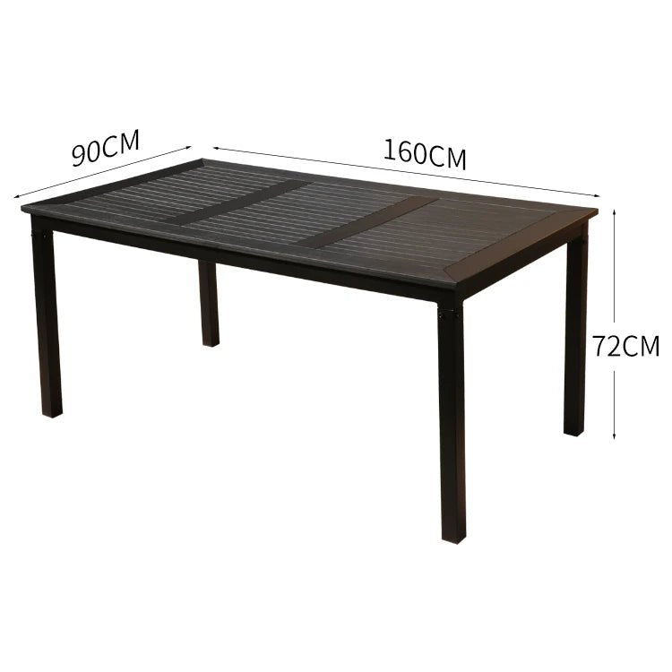Wood Outdoor Dining Table and Chair Patio Set - Velvet Haven