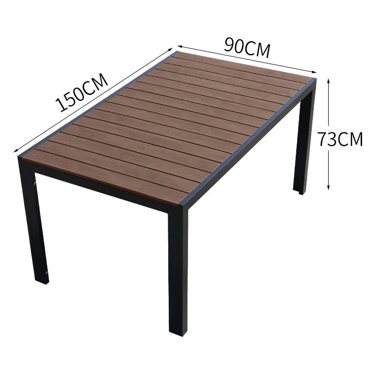 Wood Outdoor Dining Table and Chair Patio Set - Velvet Haven