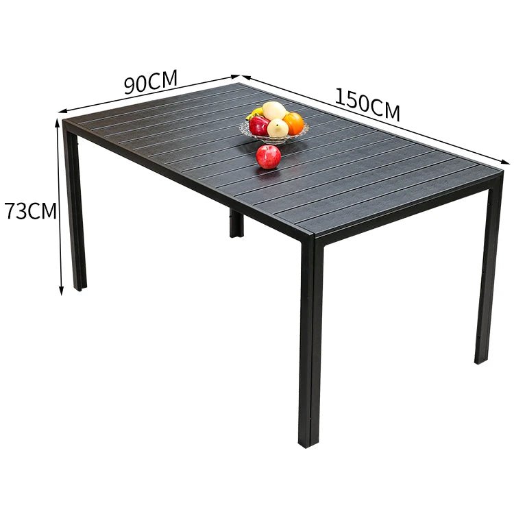 Wood Outdoor Dining Table and Chair Patio Set - Velvet Haven