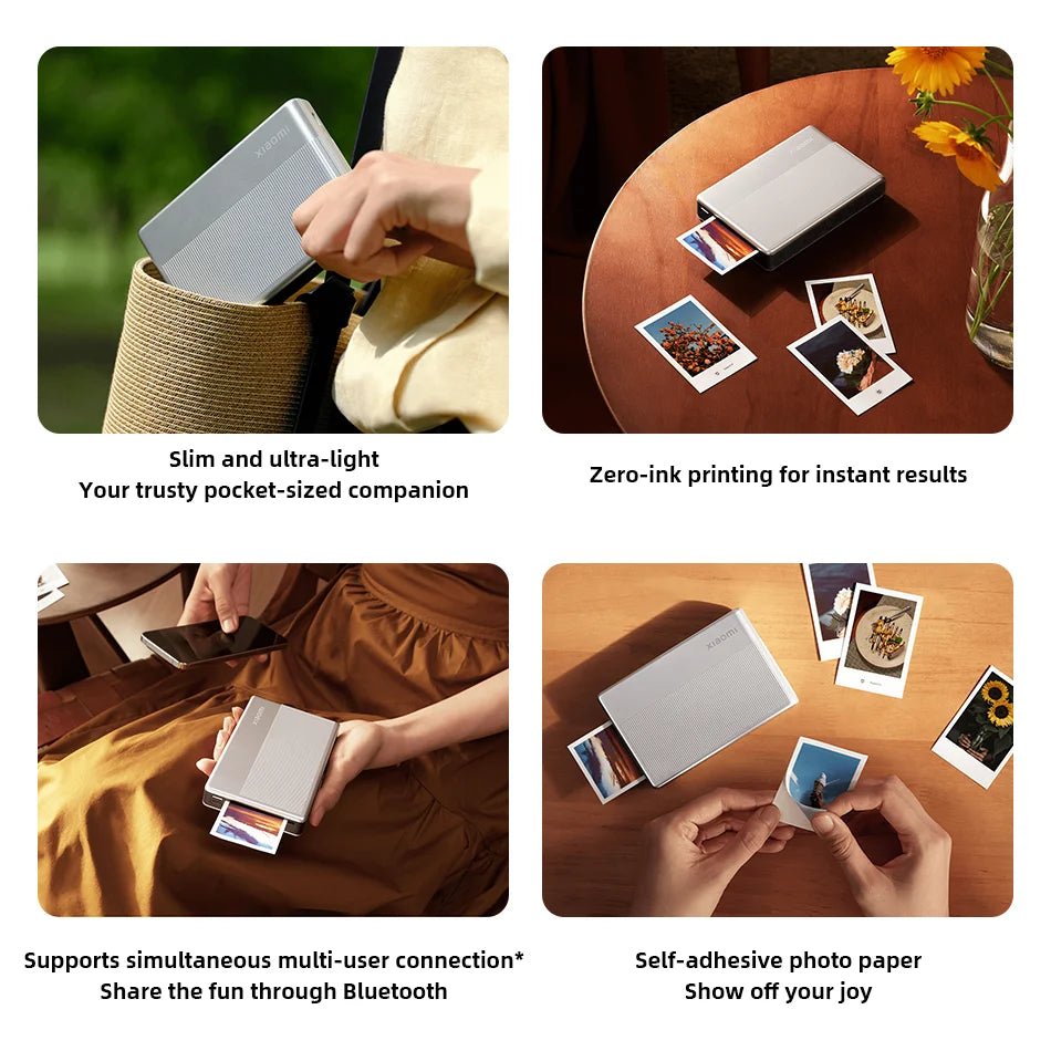 Xiaomi Portable Photo Printer 1S Bluetooth Thermal Print ZINK Inkless Technology Xiaomi App Wireless Portable Photo Printing - Velvet Haven