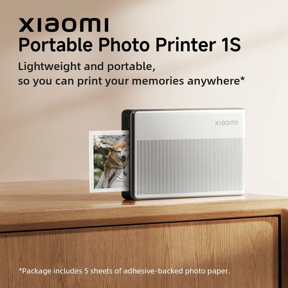 Xiaomi Portable Photo Printer 1S Bluetooth Thermal Print ZINK Inkless Technology Xiaomi App Wireless Portable Photo Printing - Velvet Haven