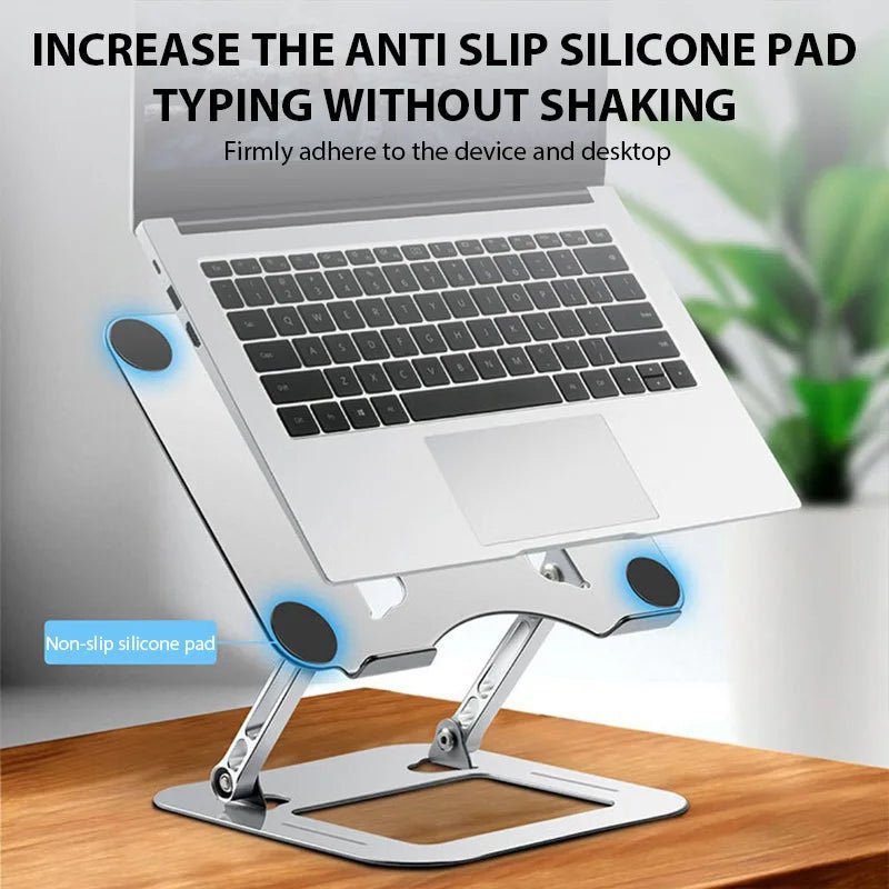 XMSJ Laptop Stand Adjustable Carbon Steel Notebook Tablet Stand Up to 17 Inch Macbook Laptop Portable Foldable Cooling Holder - Velvet Haven