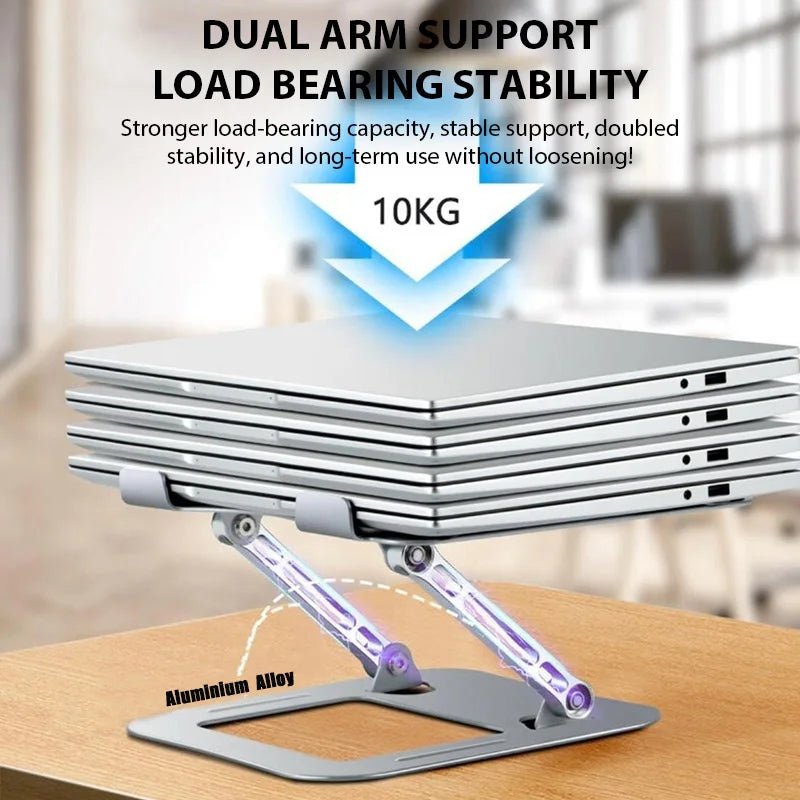 XMSJ Laptop Stand Adjustable Carbon Steel Notebook Tablet Stand Up to 17 Inch Macbook Laptop Portable Foldable Cooling Holder - Velvet Haven