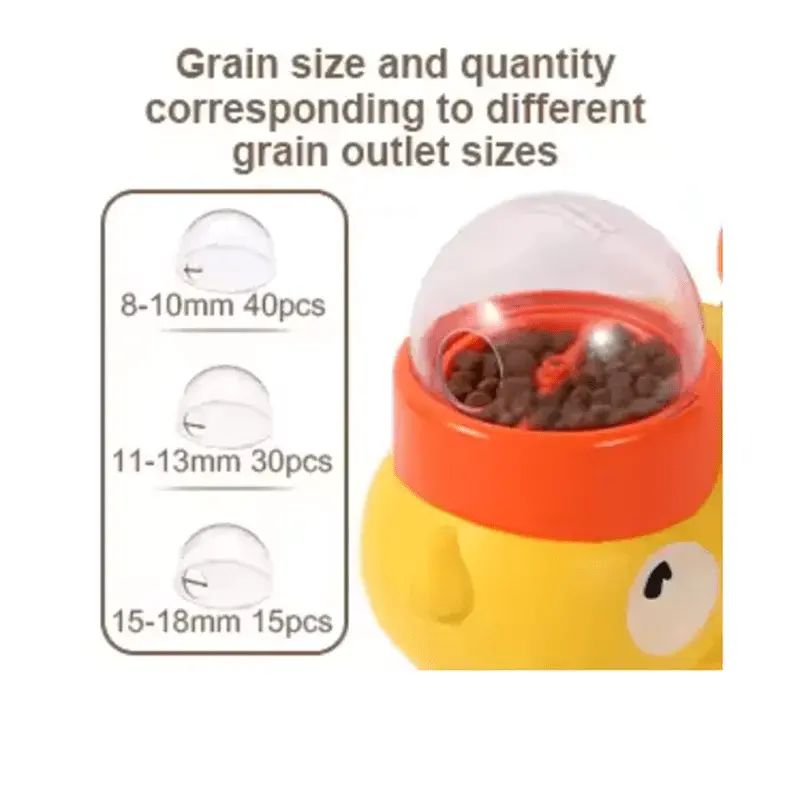 Yellow Duck-Shaped Interactive Cat Treat Dispenser Durable Plastic Training Dog Toy Puzzle Slow Feeder Dog Self-pleasure Toy - Velvet Haven