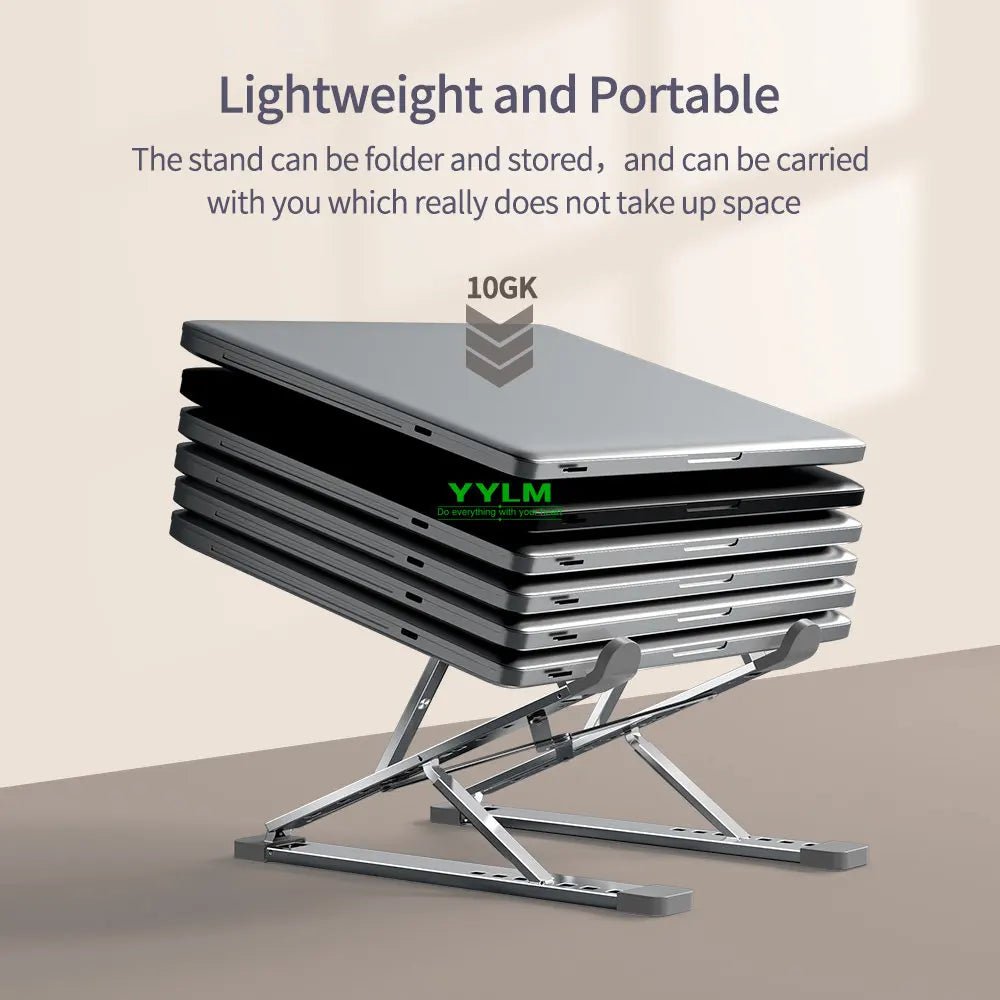 YYLM N8 Laptop Stand Aluminum for Macbook Adjustable Portable More Stabe Laptop Stand Cooling Stand Foldable Notebook Holder - Velvet Haven