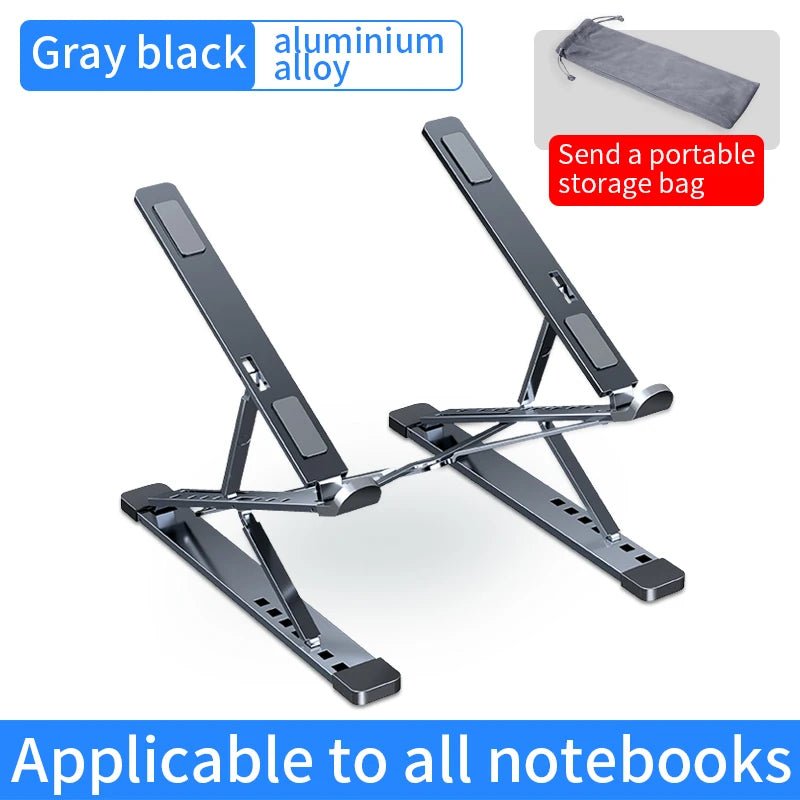 YYLM N8 Laptop Stand Aluminum for Macbook Adjustable Portable More Stabe Laptop Stand Cooling Stand Foldable Notebook Holder - Velvet Haven