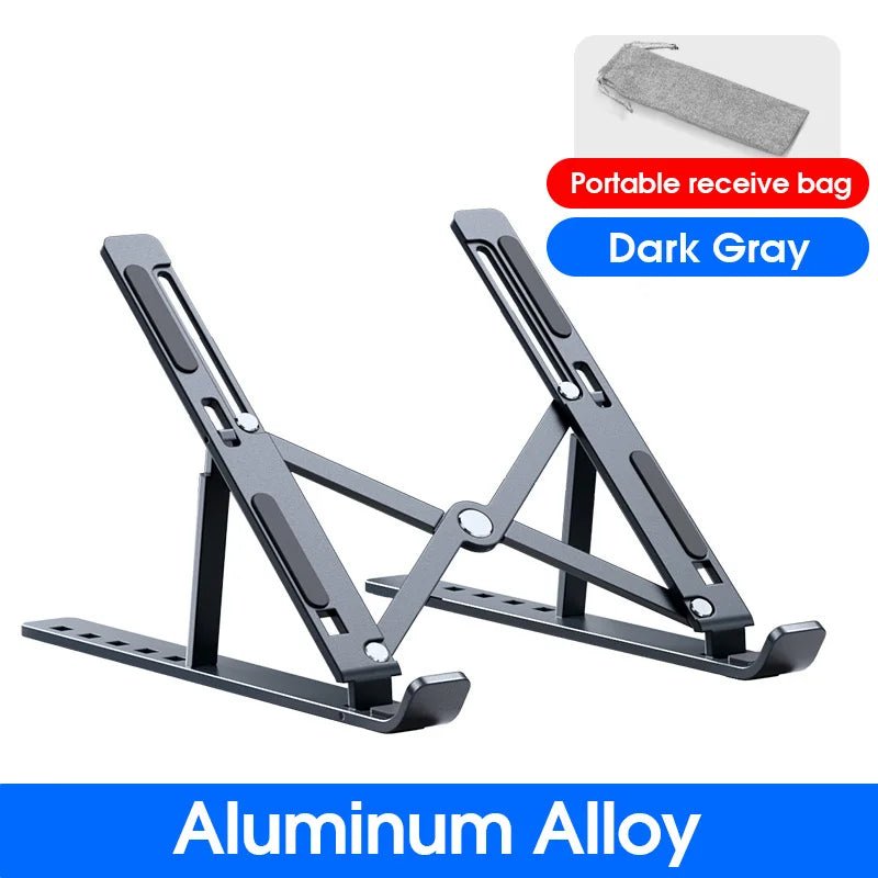 YYLM N8 Laptop Stand Aluminum for Macbook Adjustable Portable More Stabe Laptop Stand Cooling Stand Foldable Notebook Holder - Velvet Haven