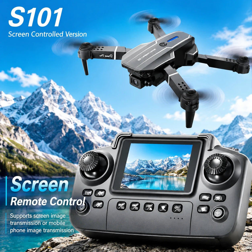 ZNLYRION 2.4Ghz RC Drone with HD Dual Camera Altitude Hold Path Planning Flight 3-Speed Adjustable Foldable Drone Toy - Velvet Haven