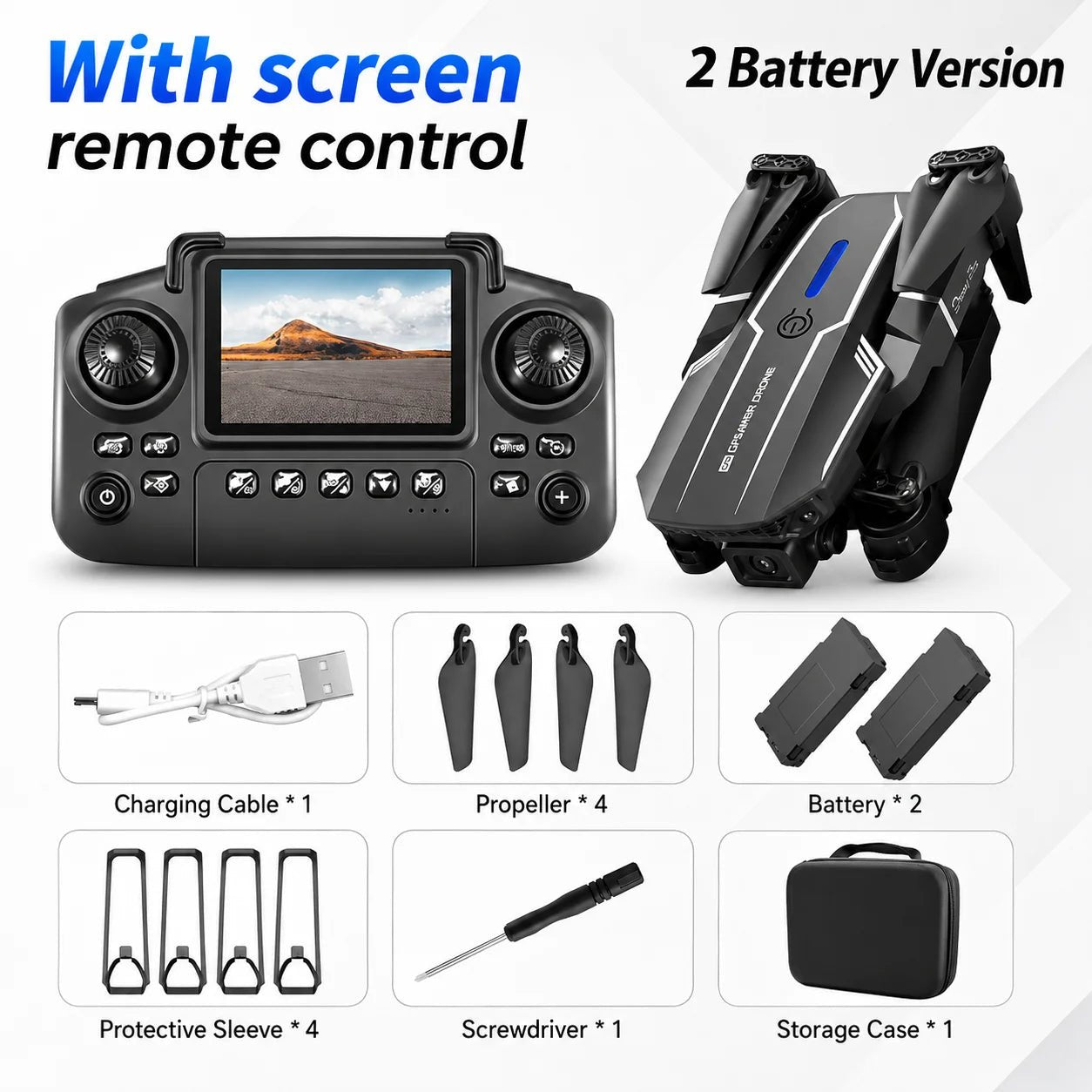 ZNLYRION 2.4Ghz RC Drone with HD Dual Camera Altitude Hold Path Planning Flight 3-Speed Adjustable Foldable Drone Toy - Velvet Haven