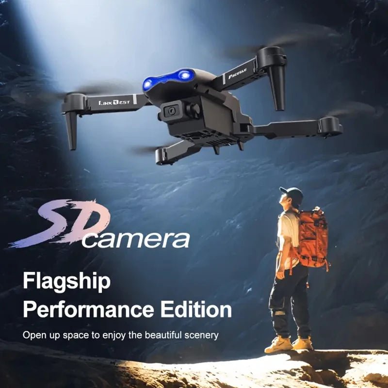ZNLYRION Dual Camera FPV Drone Optical Flow Hover Foldable RC Quadcopter APP Path Flight Beginner Drone Toy - Velvet Haven