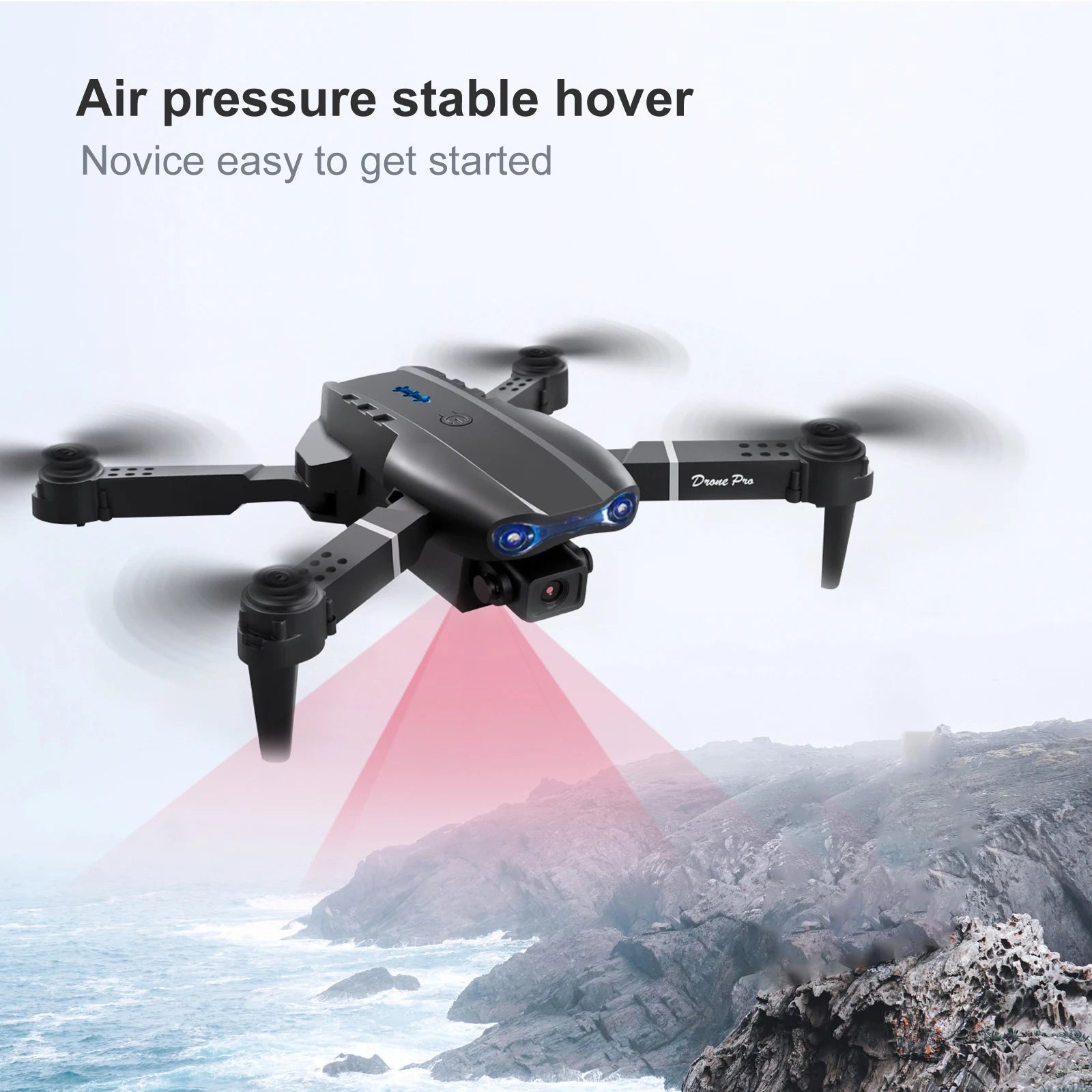 ZNLYRION Dual Camera FPV Drone Optical Flow Hover Foldable RC Quadcopter APP Path Flight Beginner Drone Toy - Velvet Haven